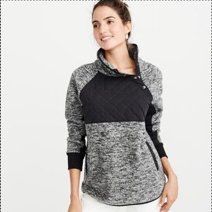 A&F Asymmetrical Snap-up Fleece